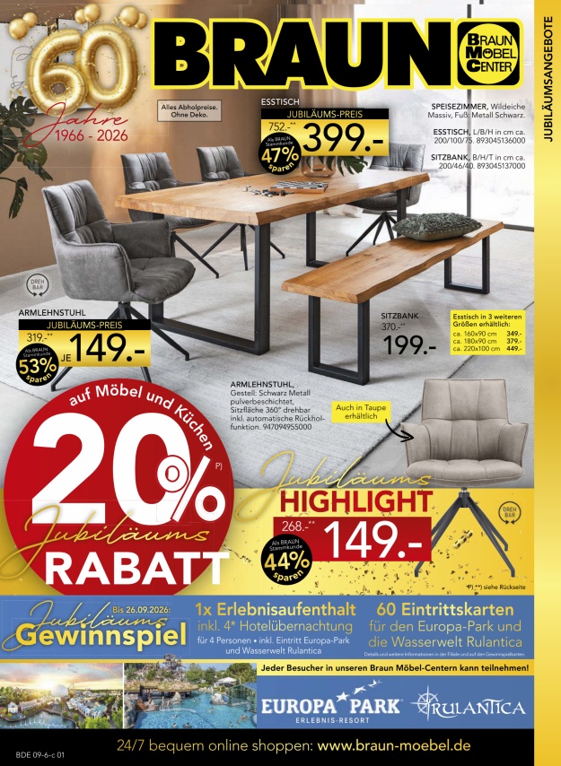 20% Jubiläumsrabatt + Gewinnspiel