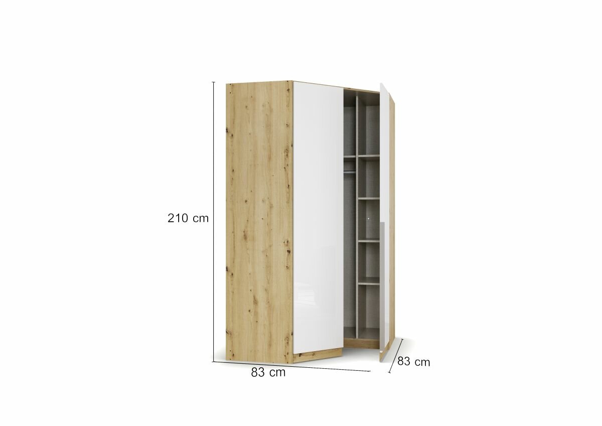Drehtüren-Eckschrank, Alabama
