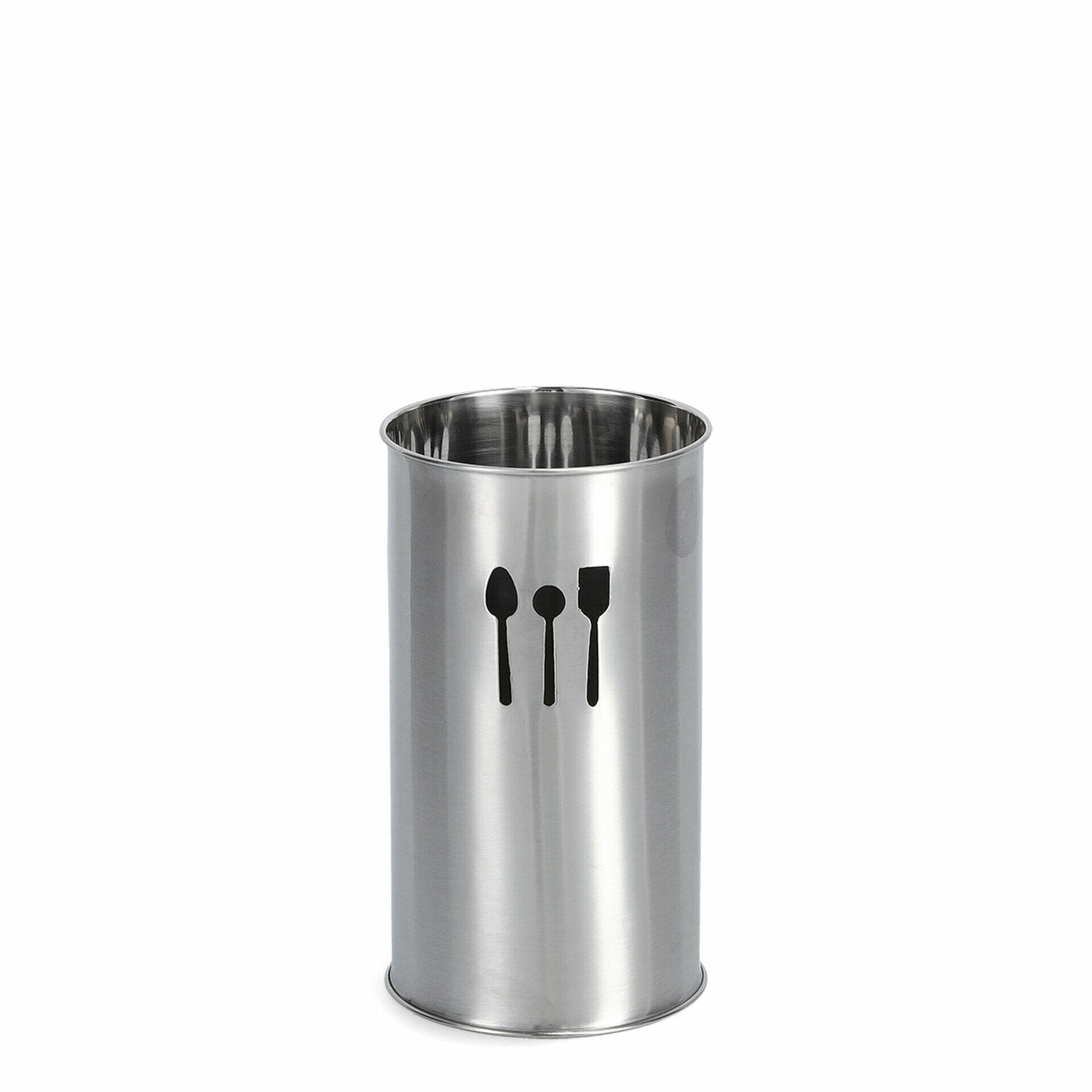 Zeller Present Braun Utensilienhalter – Silberfarben – Ca.10,2X18,3Cm