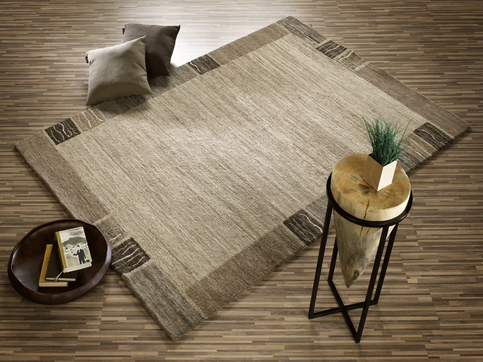 Handknüpfteppich, Natura Silk Greny