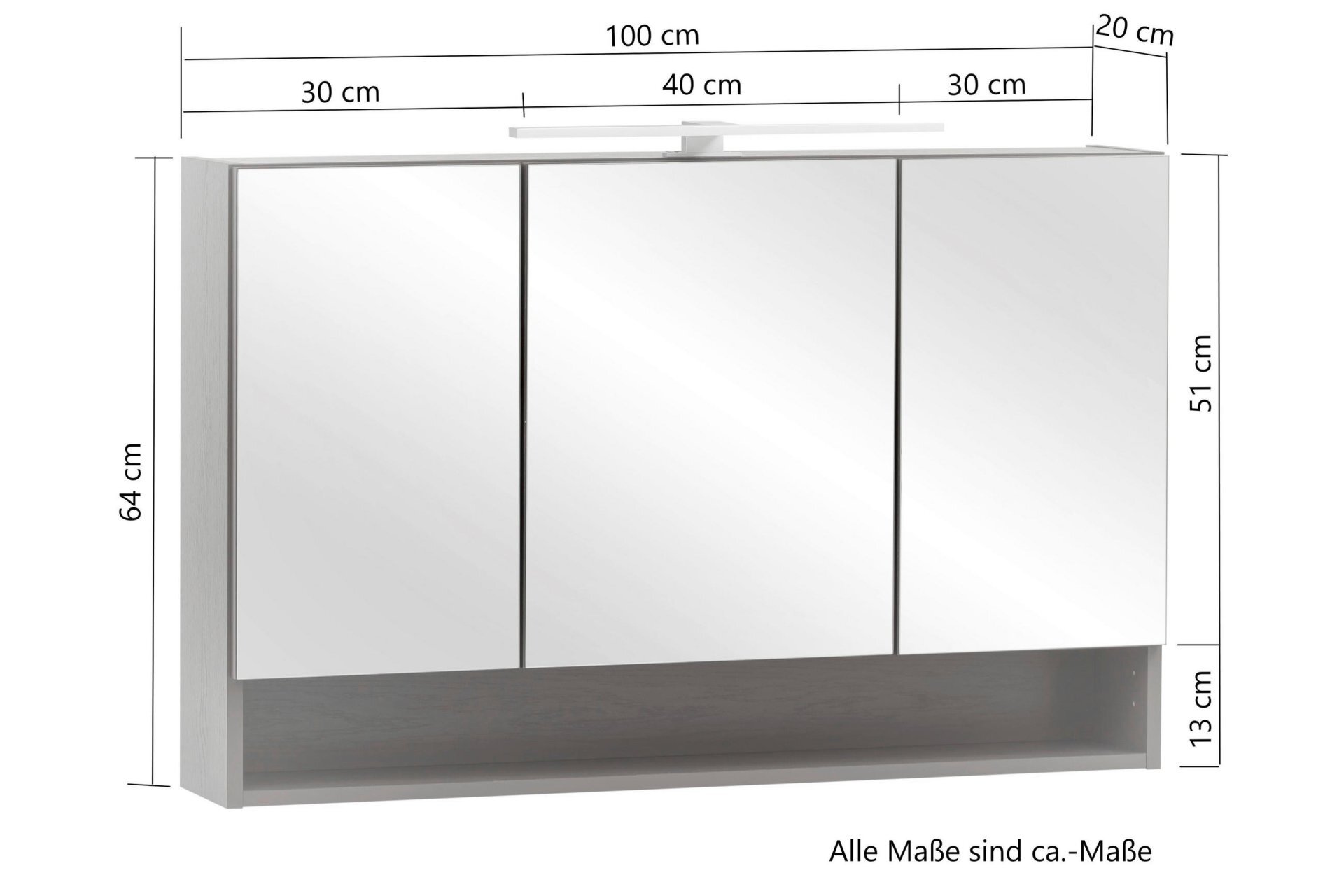Spiegelschrank, Bogen