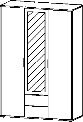 Drehtürenschrank, Twin