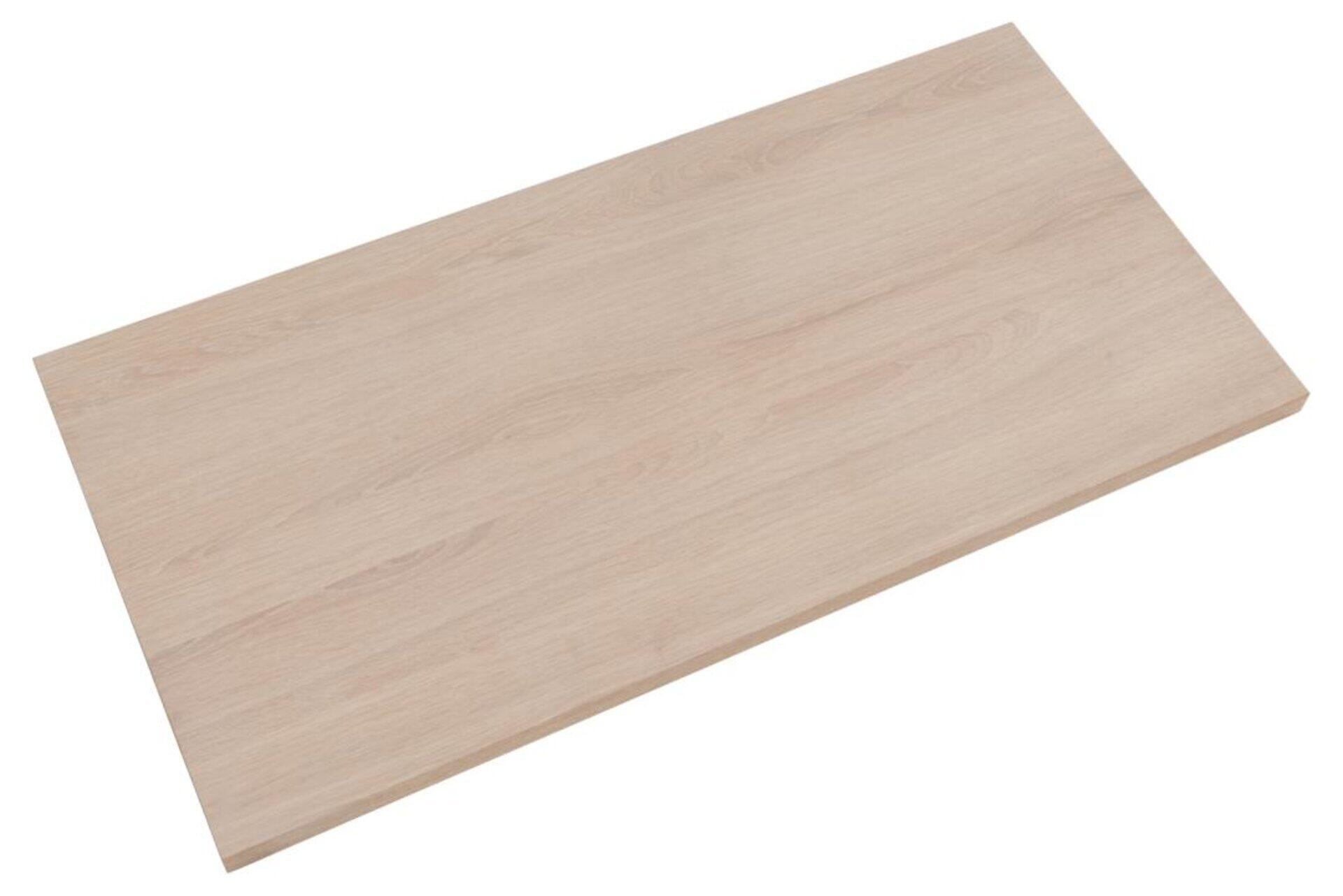 Linley Ausziehplatte: Rechteckige Platte mit heller Holzmaserung auf weißem Hintergrund.