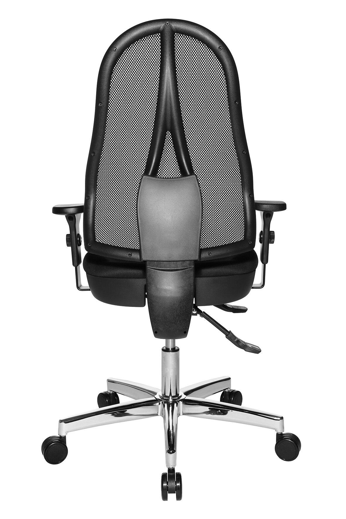 Bürostuhl Open Point Aktion: Ergonomische Mesh-Rückenlehne und höhenverstellbare Armlehnen für individuelle Anpassung.