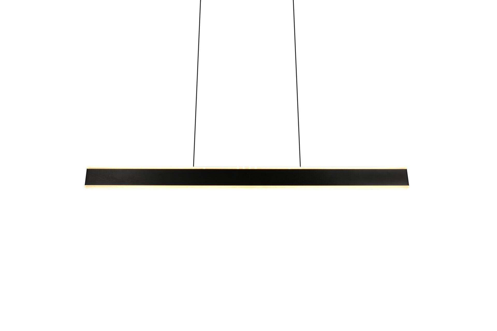 Pendelleuchte Croom mit rechteckiger Form und flacher Bauweise, dargestellt in einer frontalen Perspektive mit Innenbeleuchtung und sichtbarer Aufhängung.