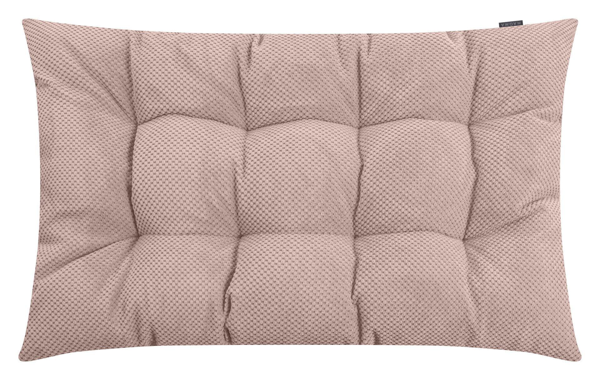 Gestepptes Jumbokissen Comodo in pudrig-rosa mit quadratischer Steppung für zusätzlichen Komfort.