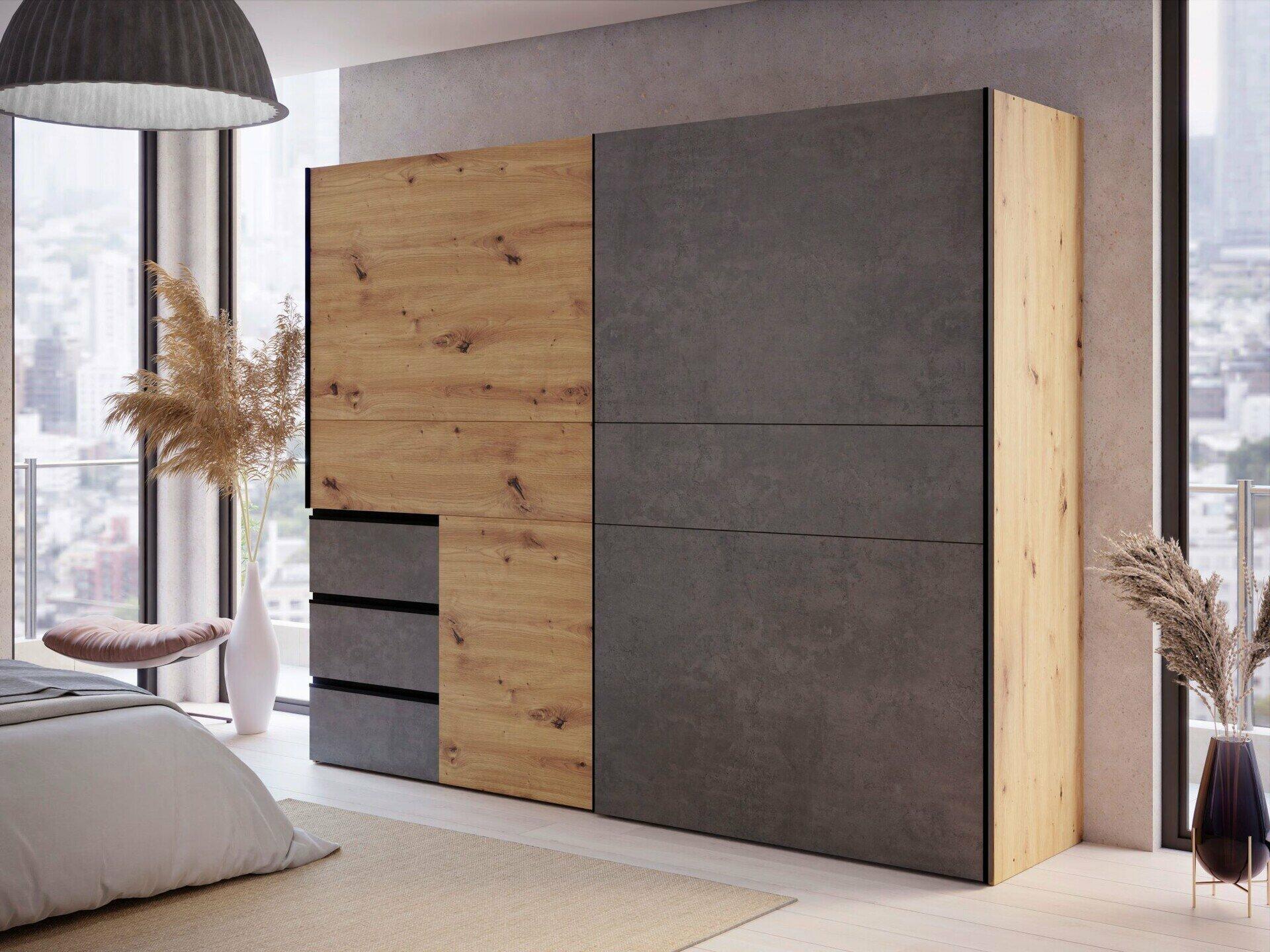 Kleiderschrank, Winn 2 | Dunkelgrau