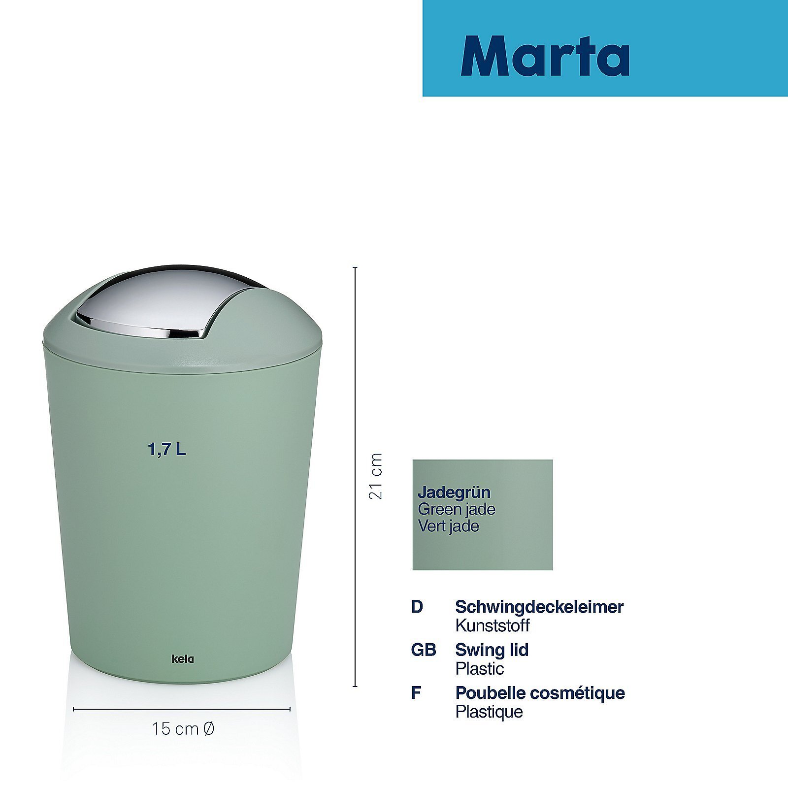 Schwingdeckeleimer, Marta