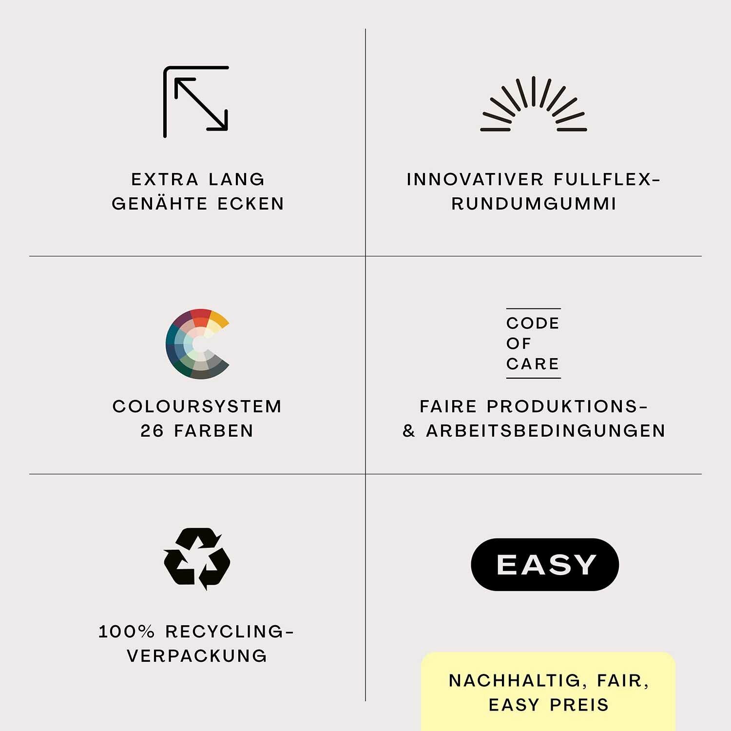 EASY Jersey Elasthan Spannbettlaken