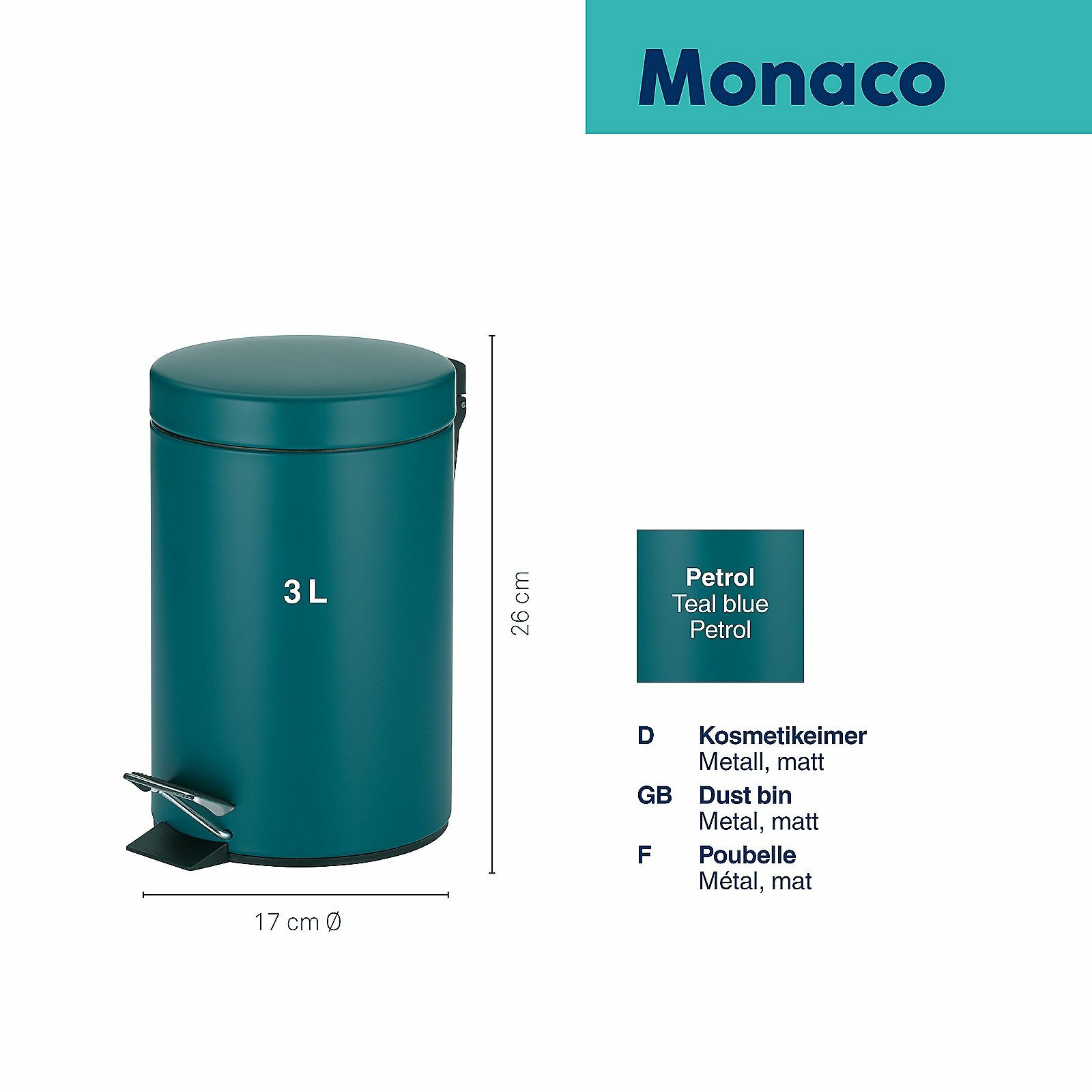 Kosmetikeimer, Monaco