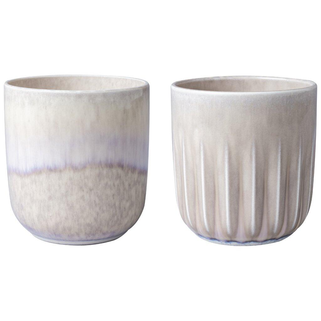 Becher Set 2tlg., Perlemor Sand