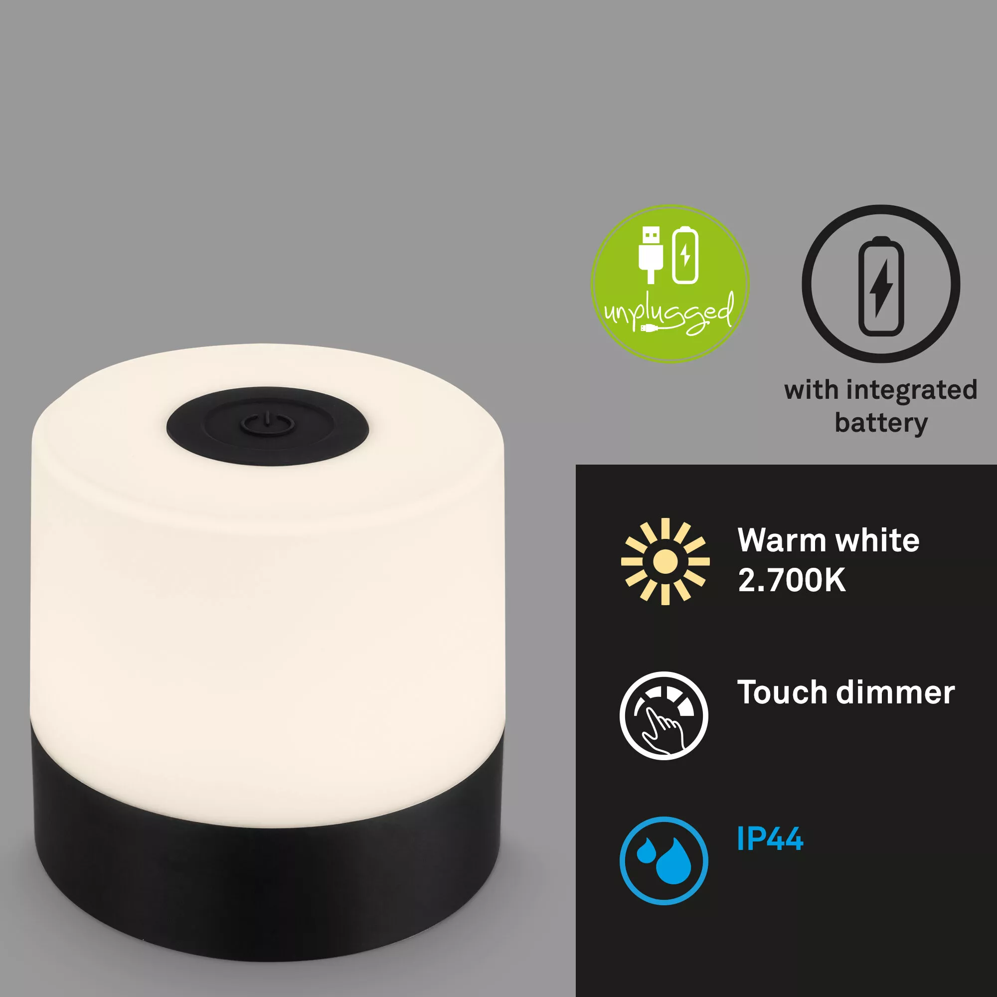 Tischleuchte (Akku), Smal