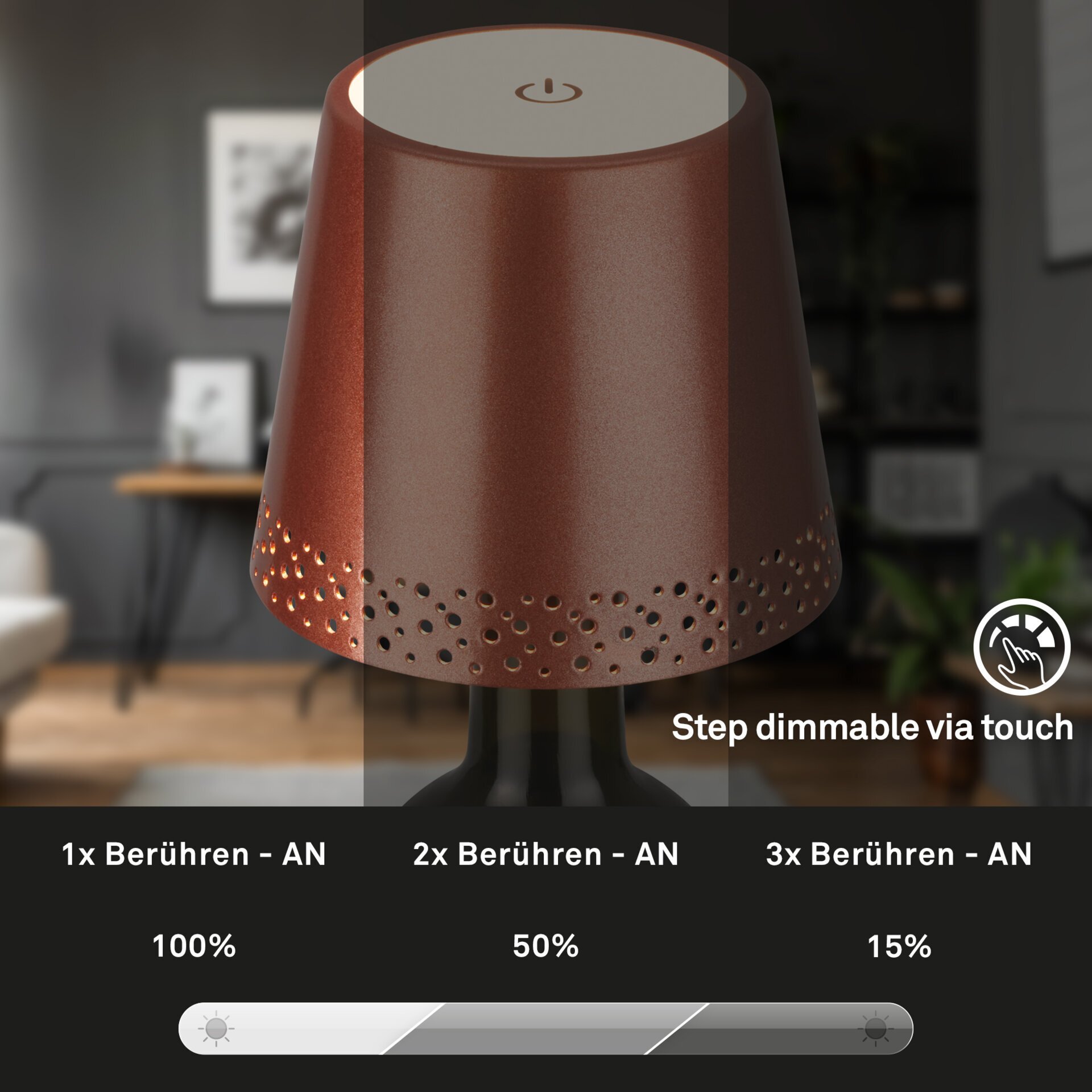 Tischleuchte, Flaska