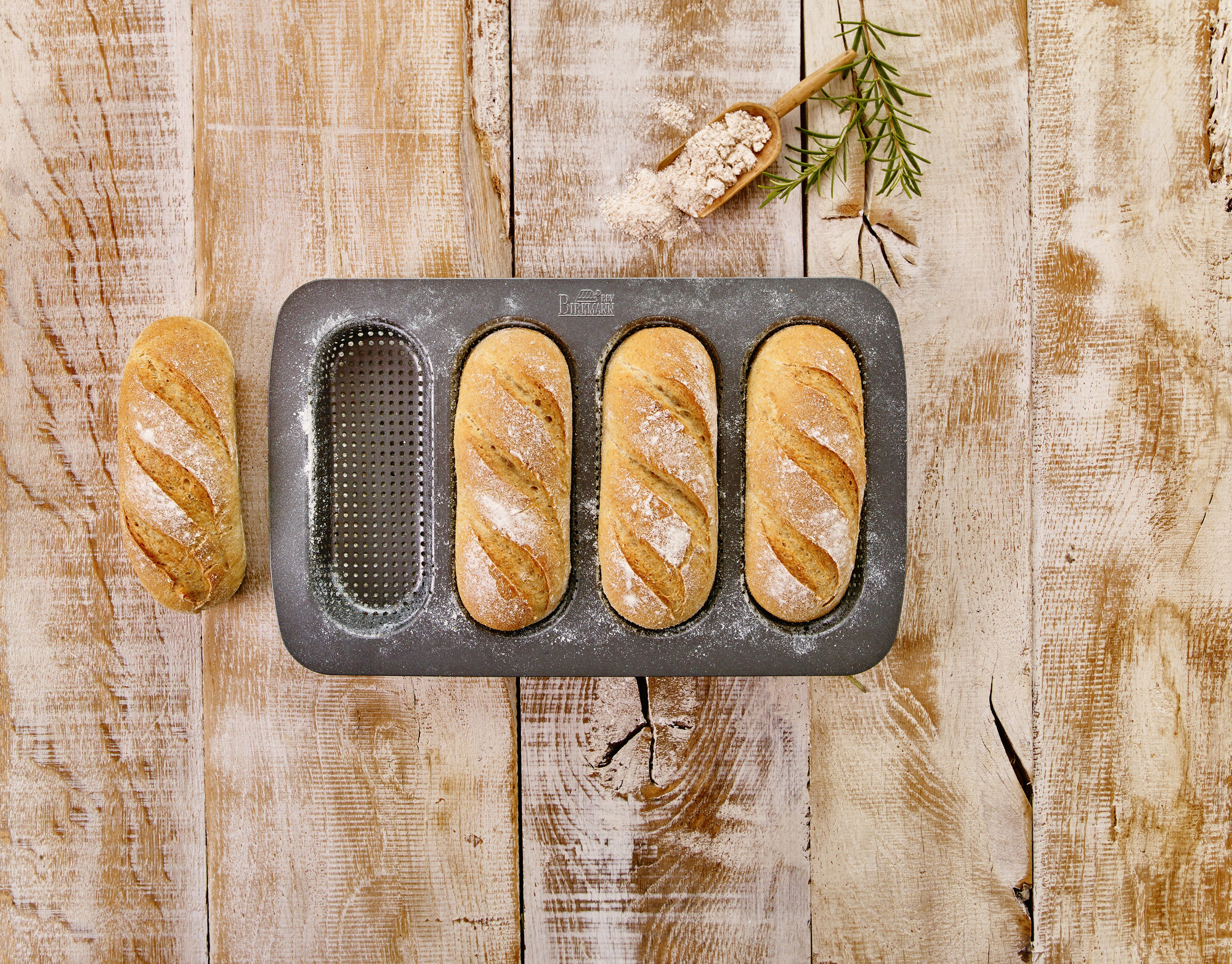 Mini-Baguetteblech, Laib & Seele