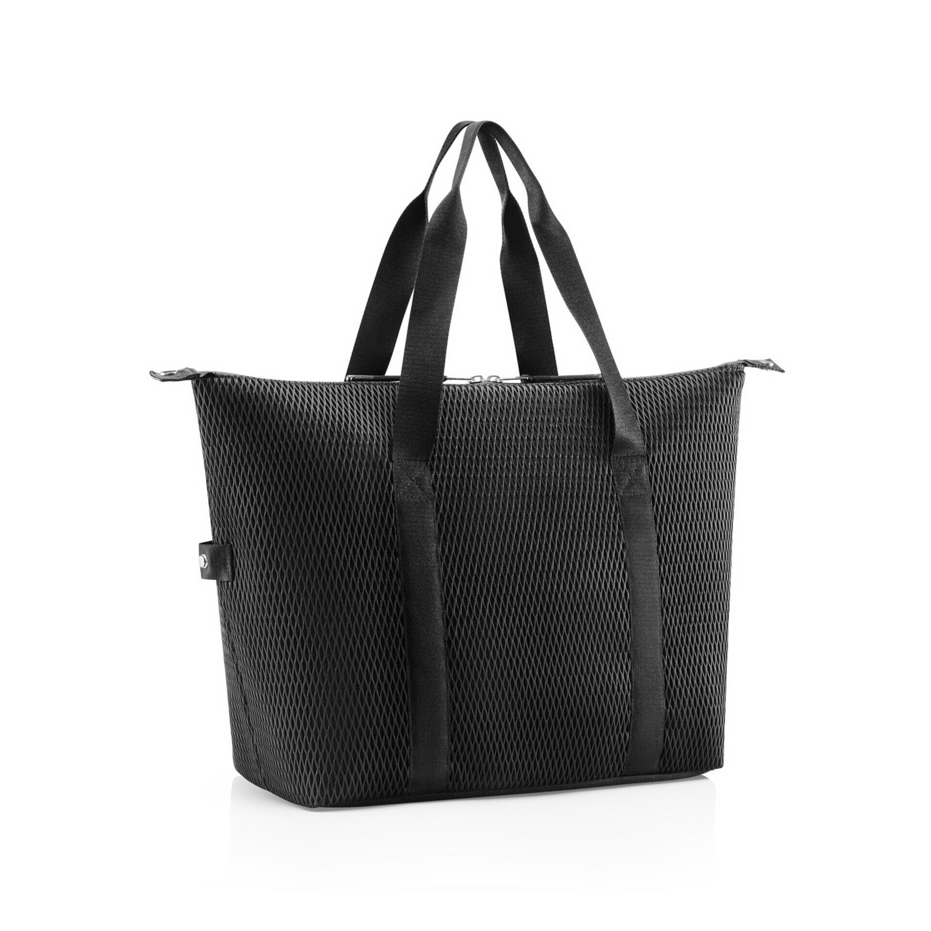 Extralite Weekender Shopper mit strukturiertem Muster und schwarzen Tragegriffen, aus der Vogelperspektive in 3/4-Ansicht dargestellt.