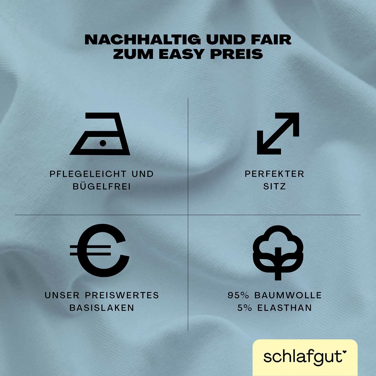 EASY Jersey Elasthan Boxspring Spannbettlaken