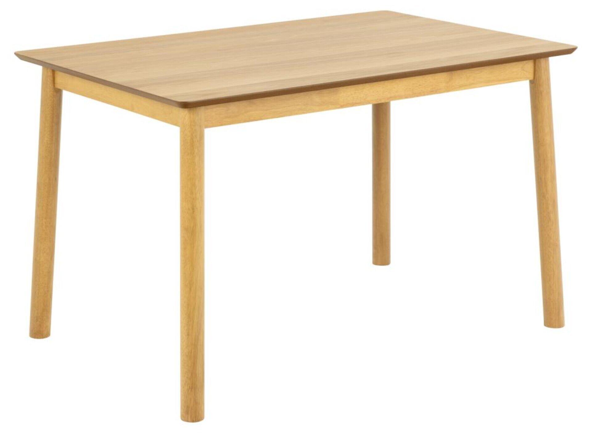 Actona Group Natur Esstisch "Küchentisch Barlow Lackierte Eichenfurnierte Tischplatte" Gestell Aus Massivholz Gebeizt & Lackiert 120X80x748 Cm von Baur - Image 2