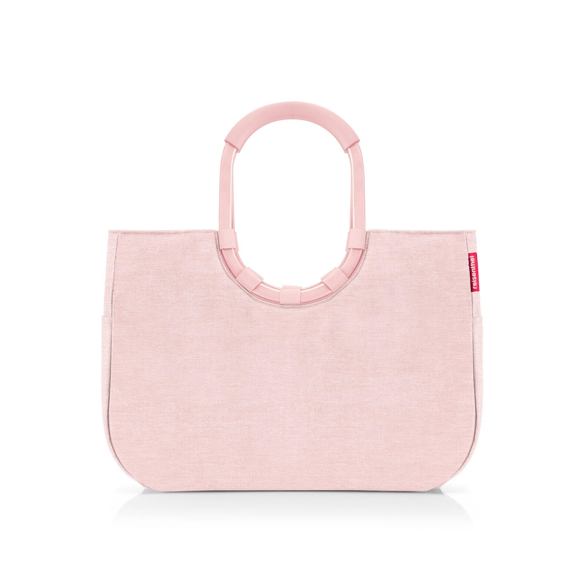 Loopshopper l Tragetasche in pinkfarbener Frontalperspektive mit horizontalem Griff und HAY-Logo.