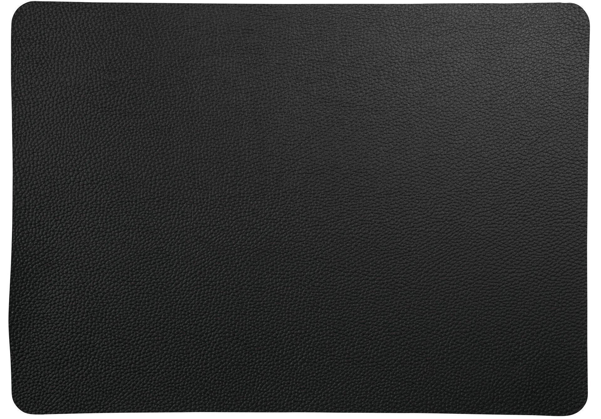 Tischset, Leather – Schwarz – ca. 33x0,2x46cm