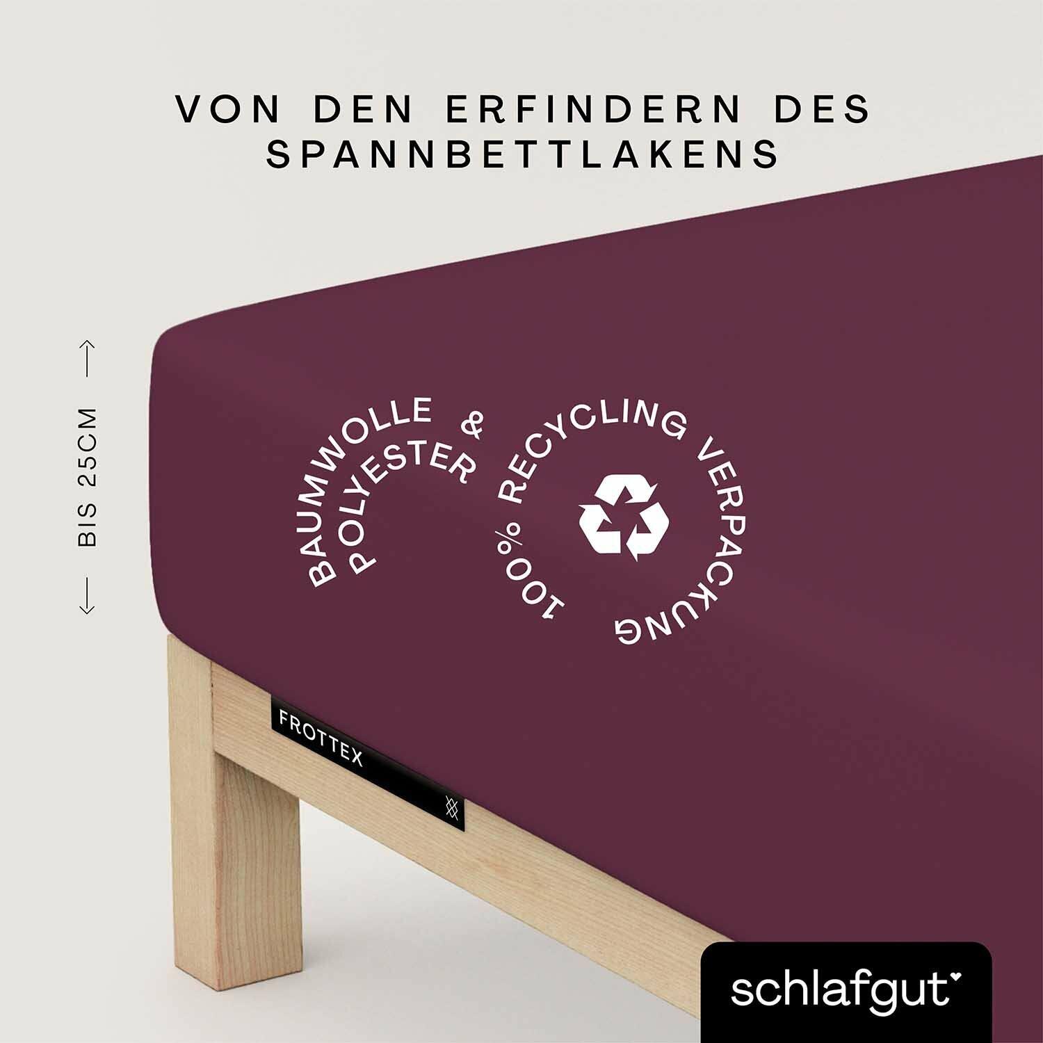 Spannbettlaken, Frottex – Lila – ca. 120x200cm