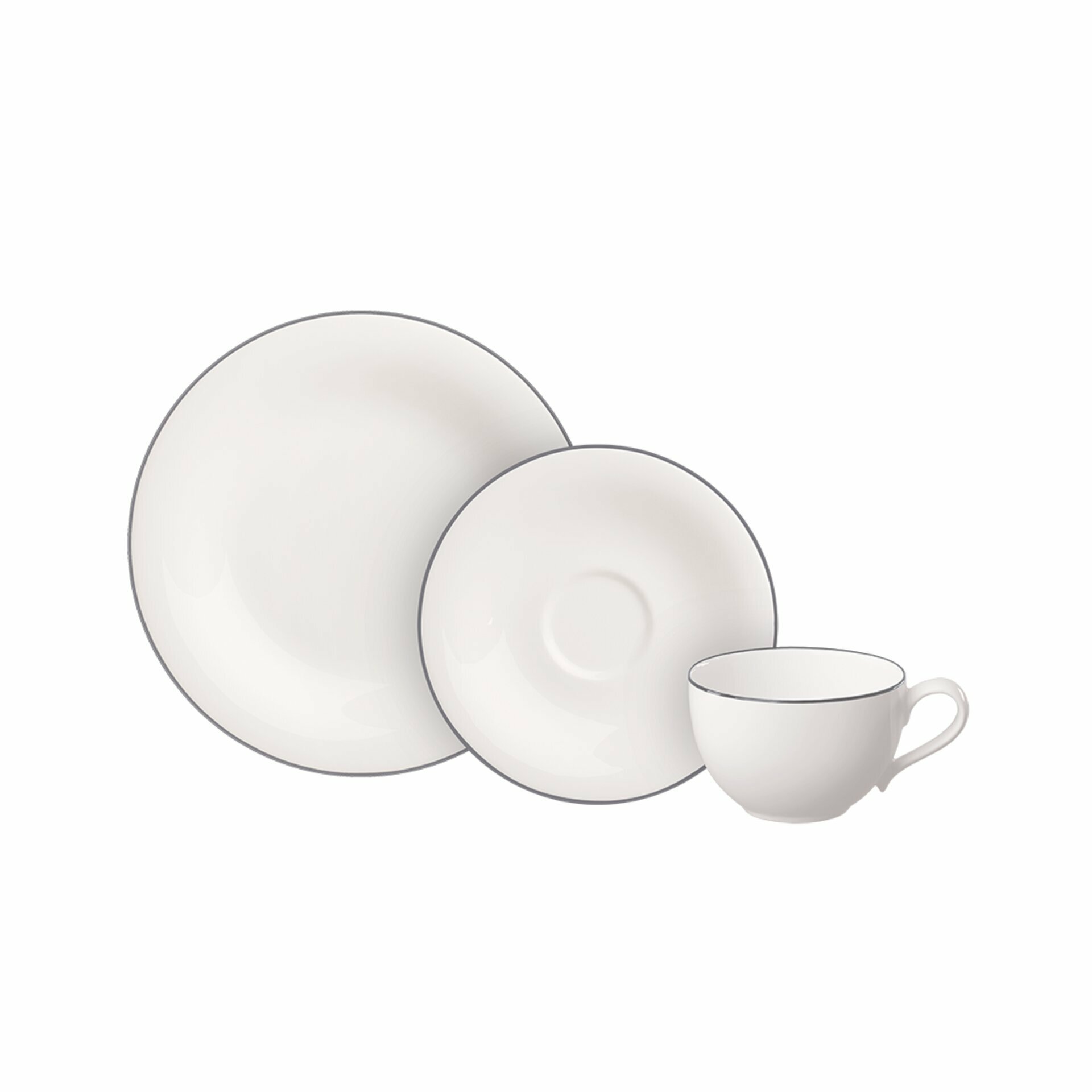 Kaffeeset 18tlg., Grey Lines