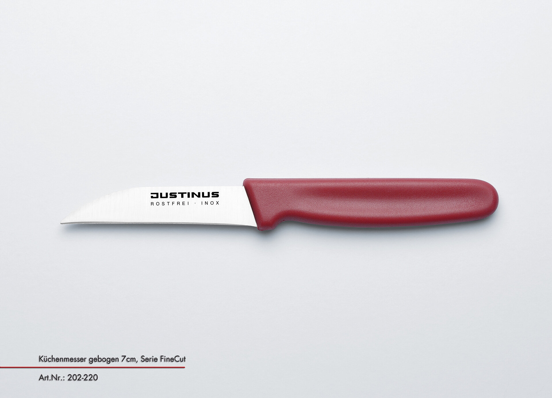 Küchenmesser geb., 7, Fine Cut roter Griff