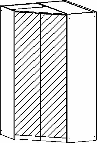 Drehtüren-Eckschrank, Celle