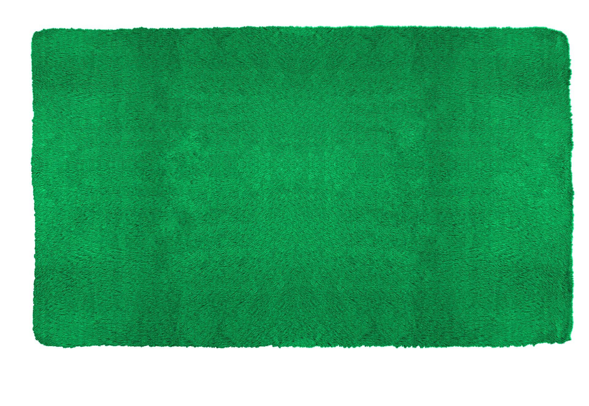 Flauschiger, rechteckiger Badteppich Cony in Petrol, aus 100% Polyester, frontal und in voller Ansicht dargestellt.