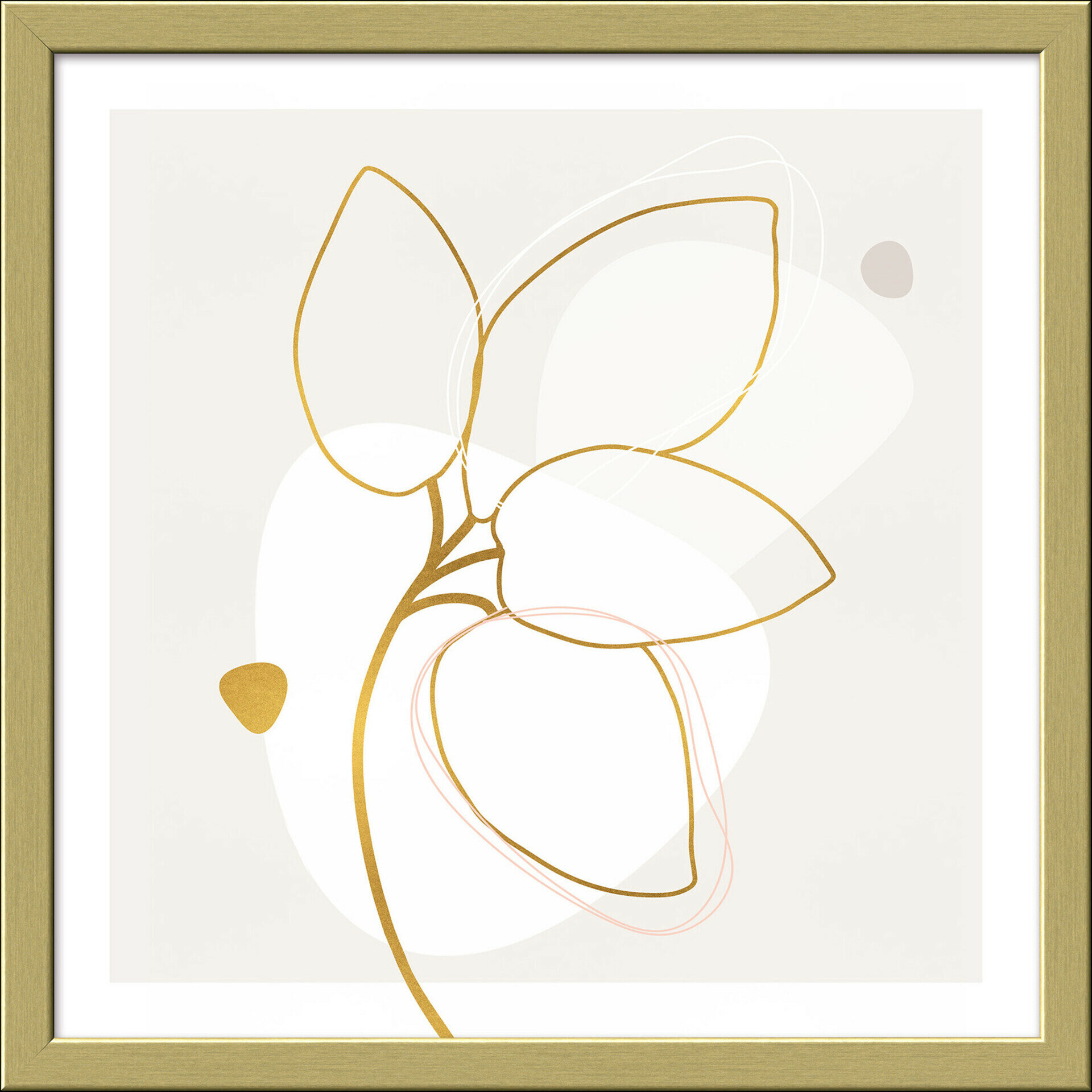 Framed-Art, Gold-Line-Art I
