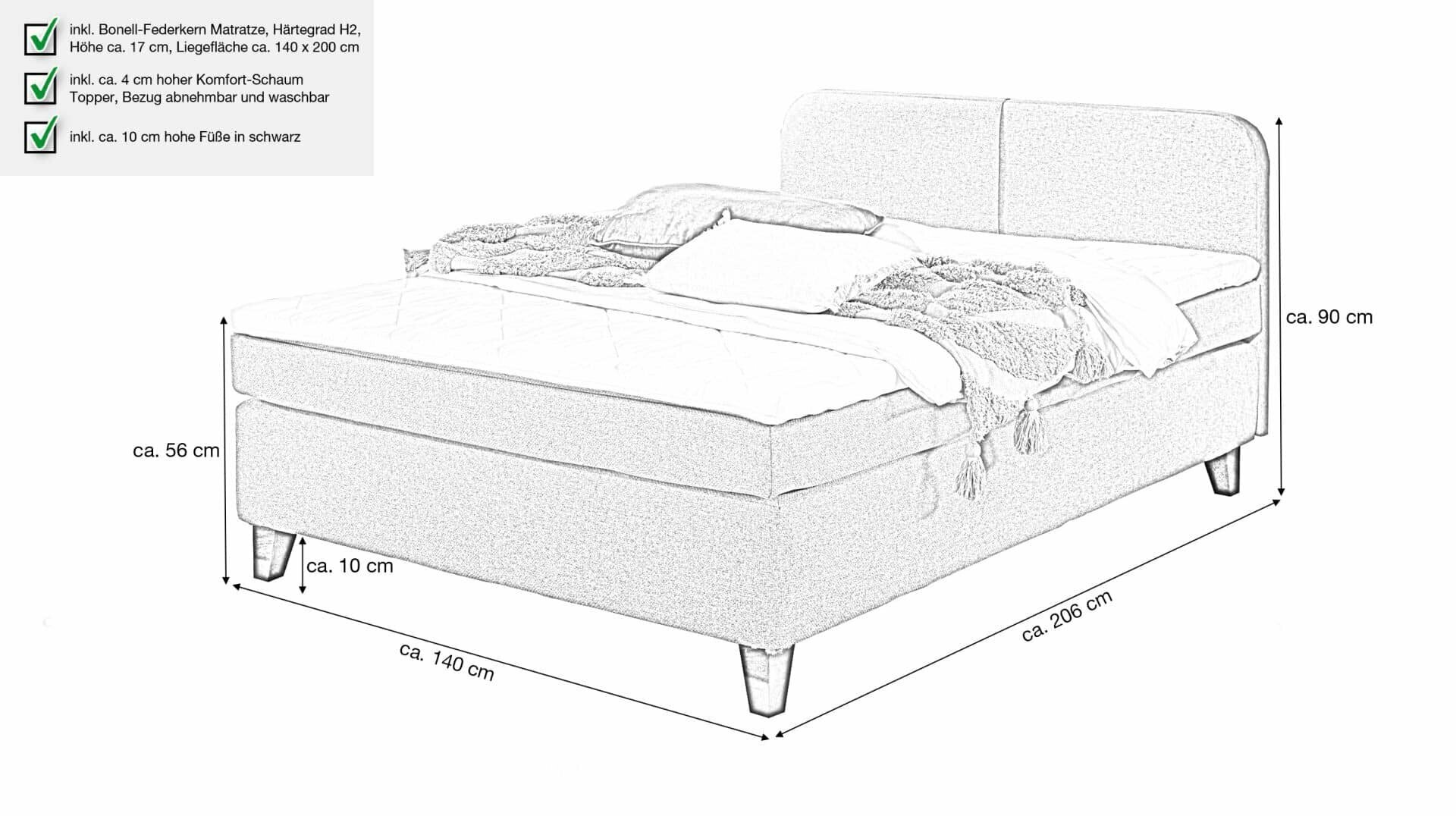 Boxspringbett, Joliet BX2410