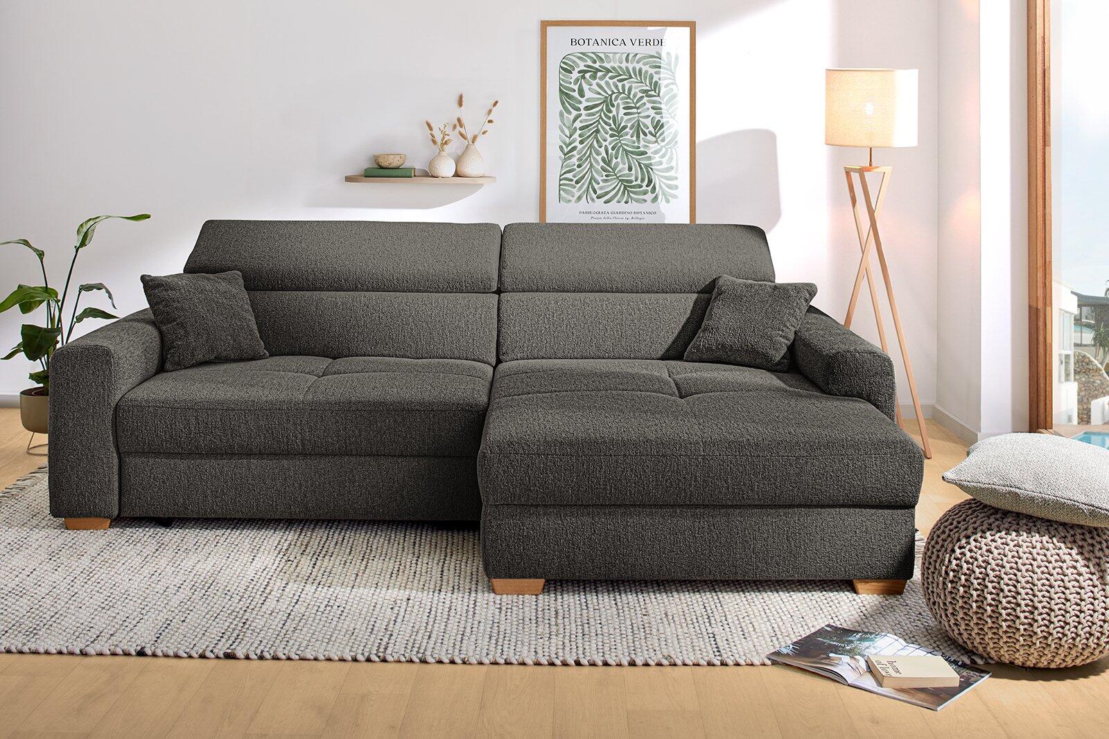 Wohnlandschaft, Slider | Grau | ca. 225 x 134cm