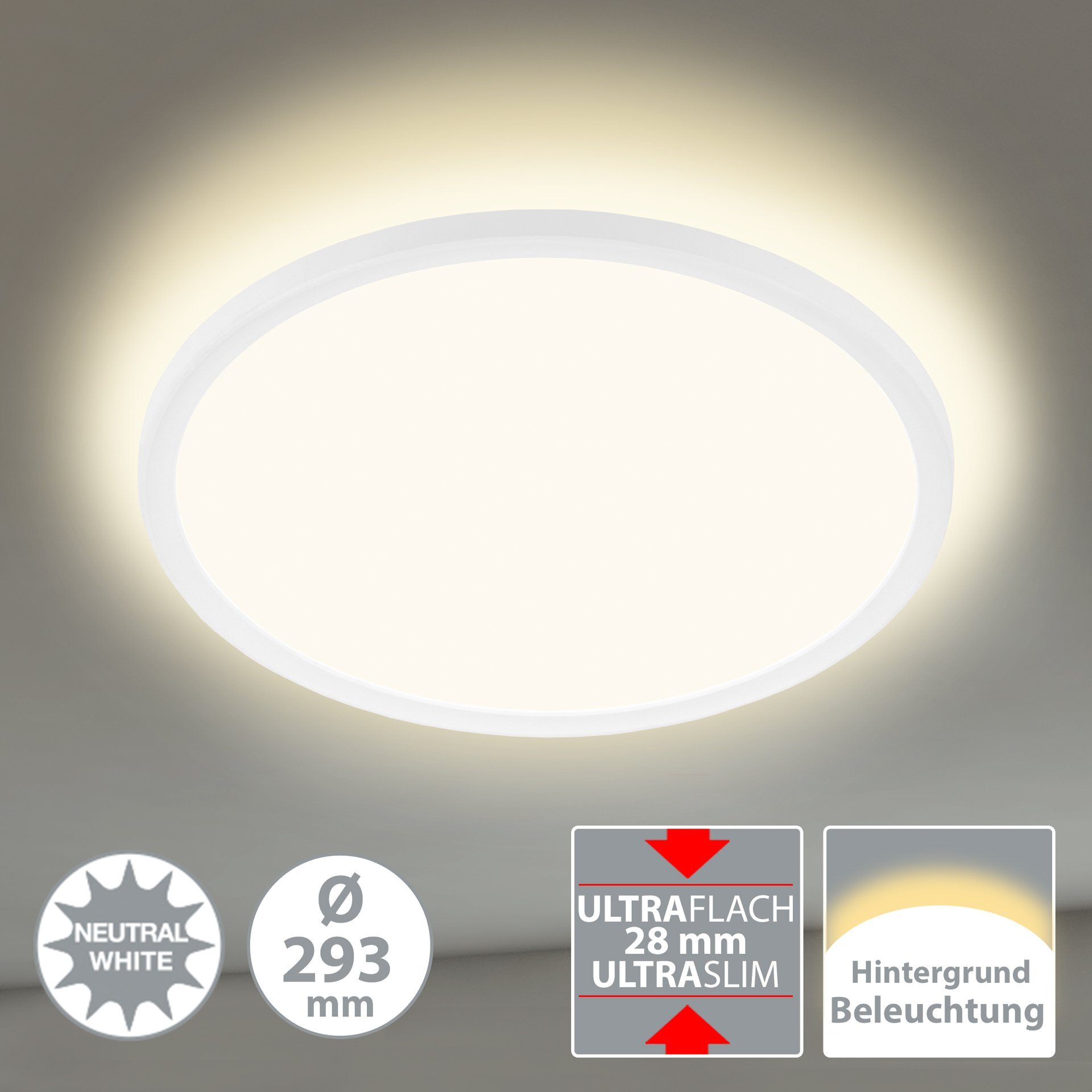 Wand- und Deckenleuchte, Slim