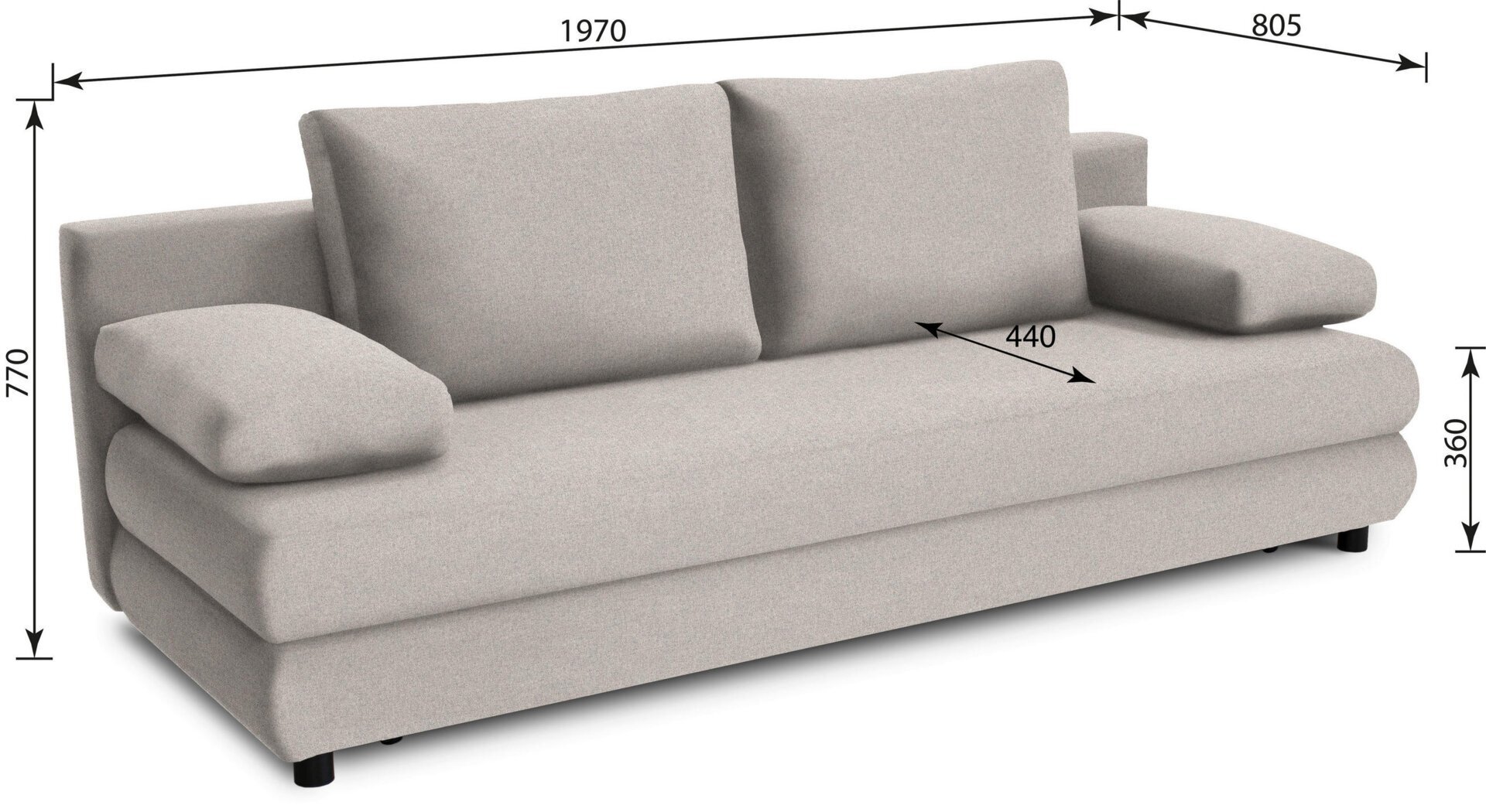 Schlafsofa, Taras