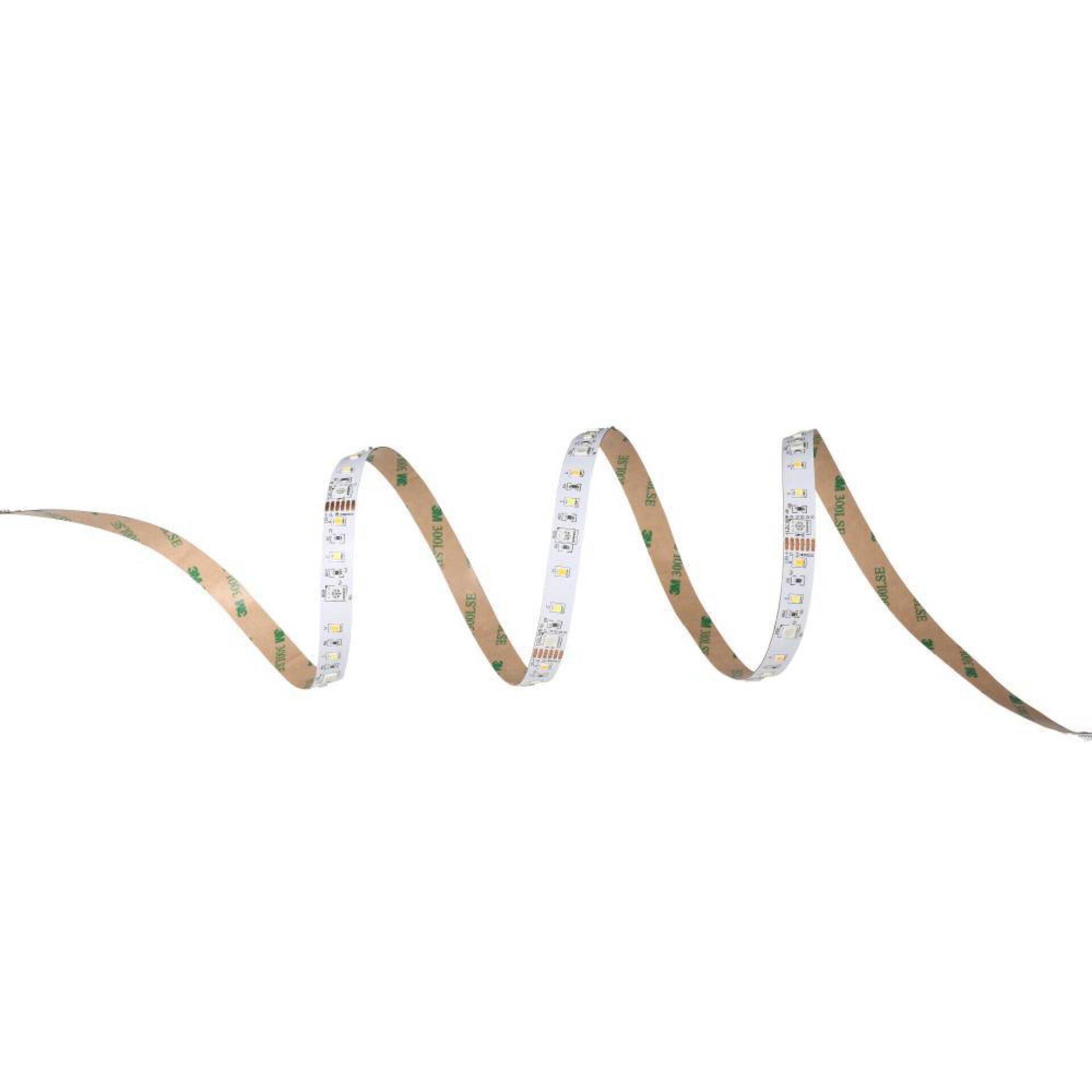 Flexible LED-Leiste Stripe-Z in Spiralform mit 3M Klebestreifen für einfache Befestigung.