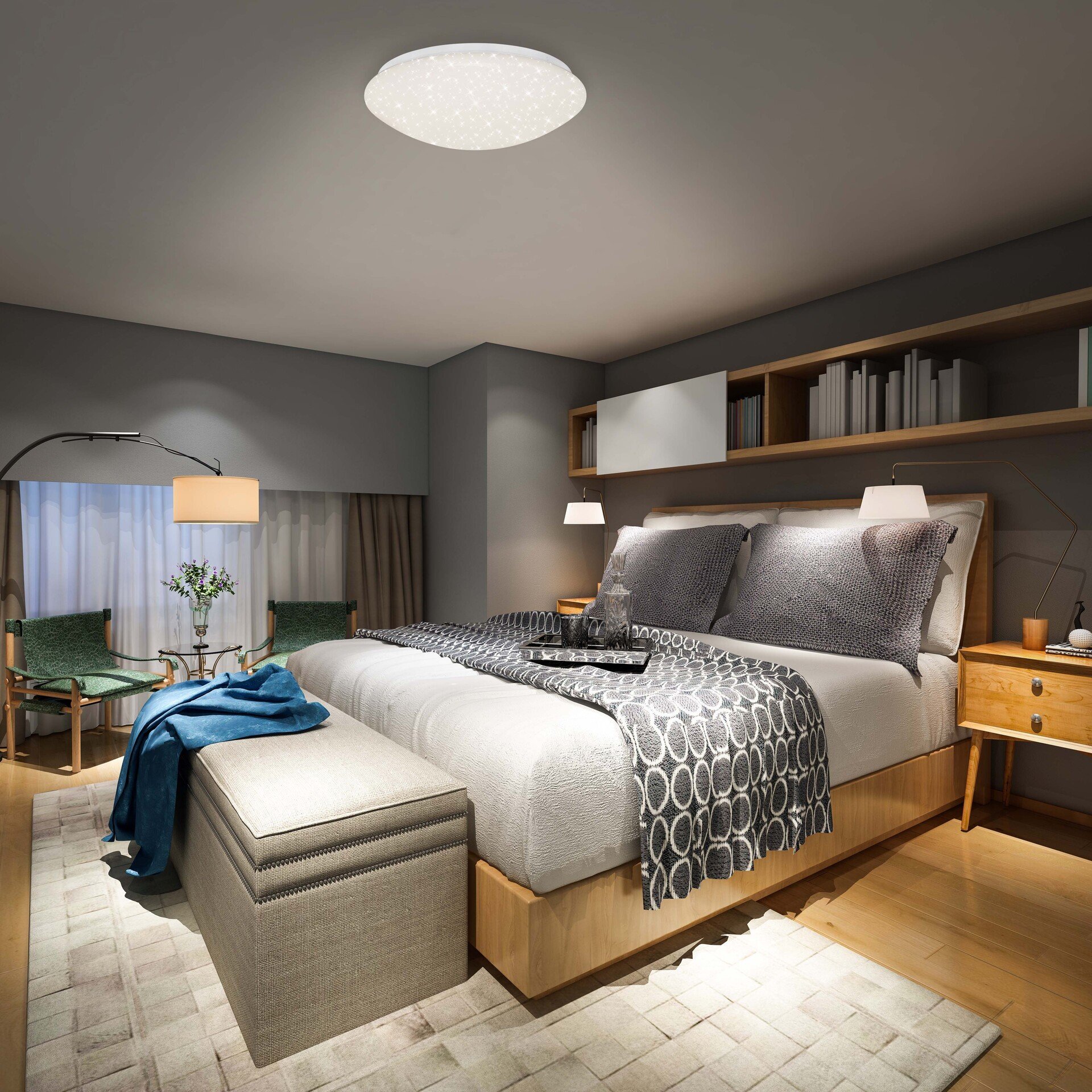 Wand- und Deckenleuchte, Verb