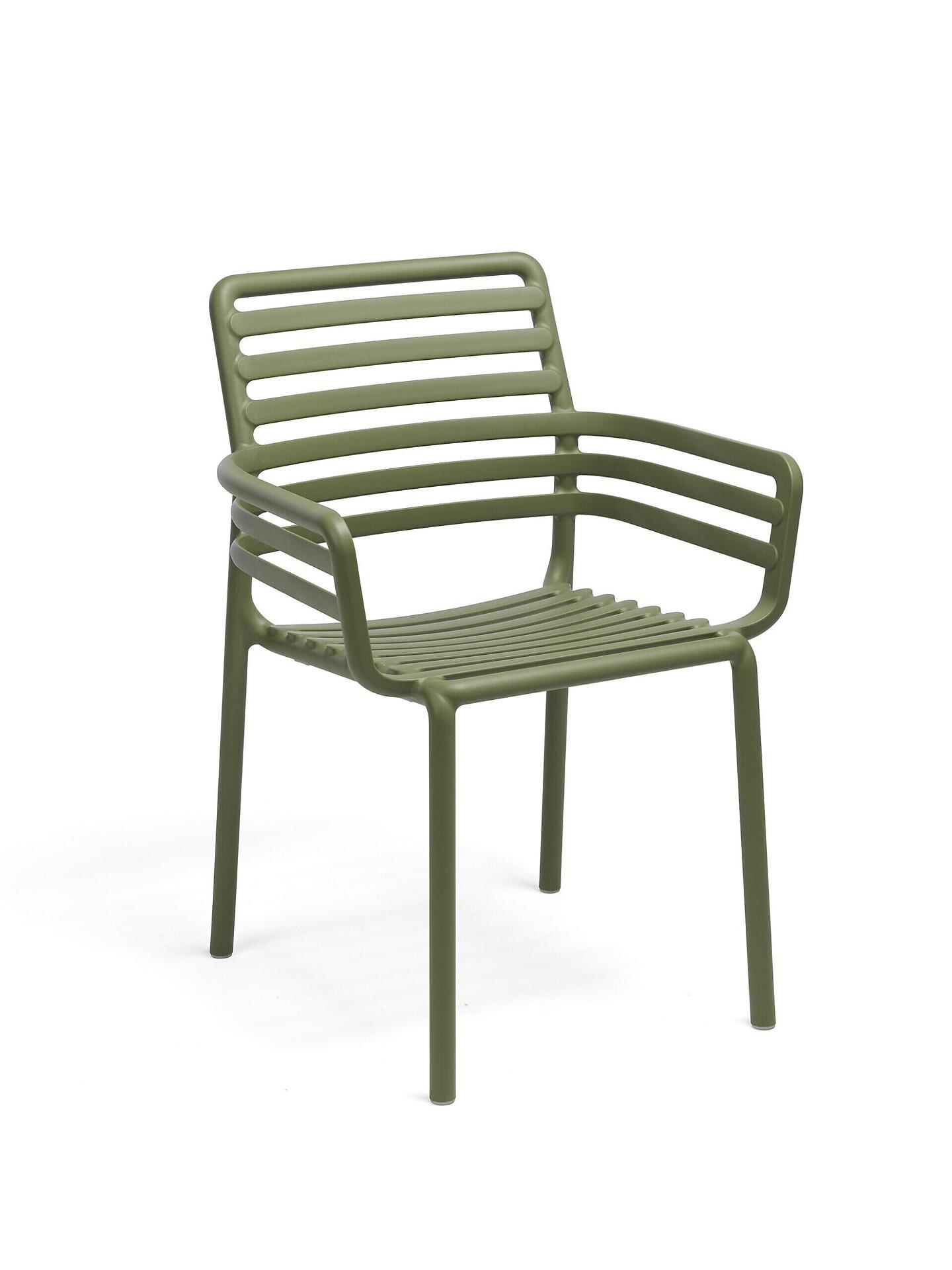 Nardi Grün - Set Aus 6 Stapelbaren Sesseln Doga - Glasfaserverstärktes Harz - Designer Raffaello Galiotto - Bild 3