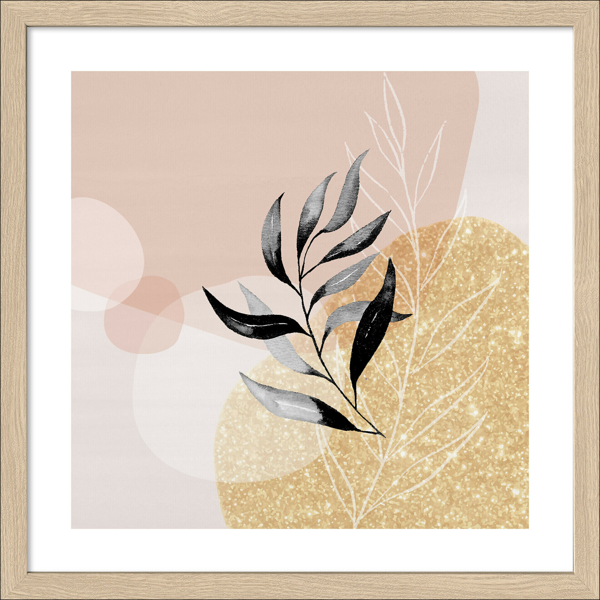 Framed-Art, Symbols On Gold II