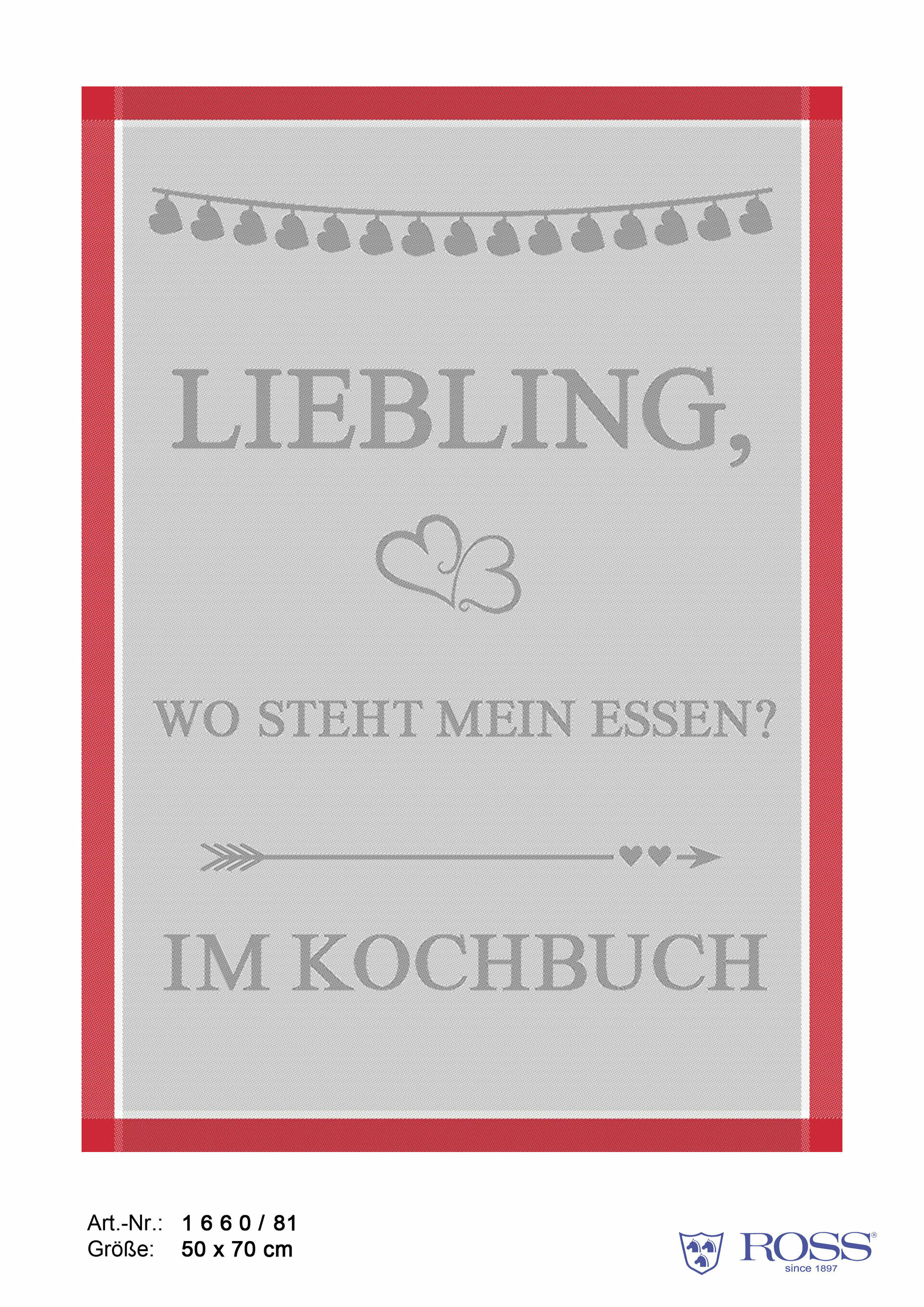 Geschirrtuch, Liebling, wo steht mein Essen…