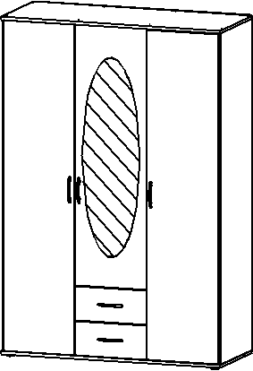 Drehtürenschrank, Twin