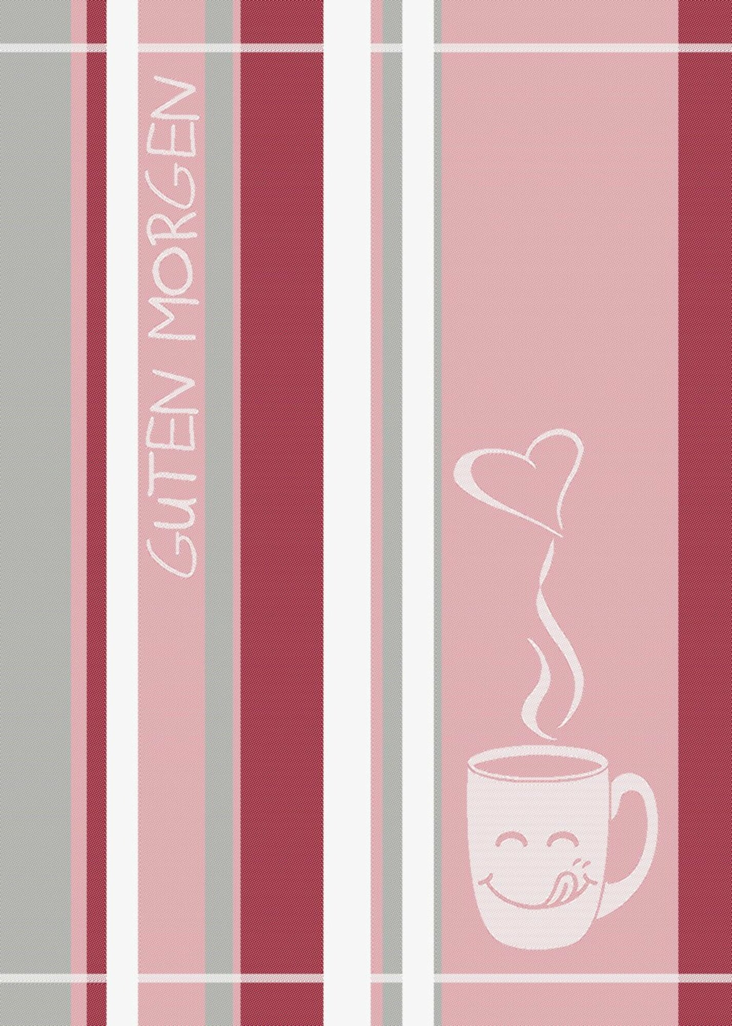 Geschirrtuch, "Guten Morgen" Streifenfond