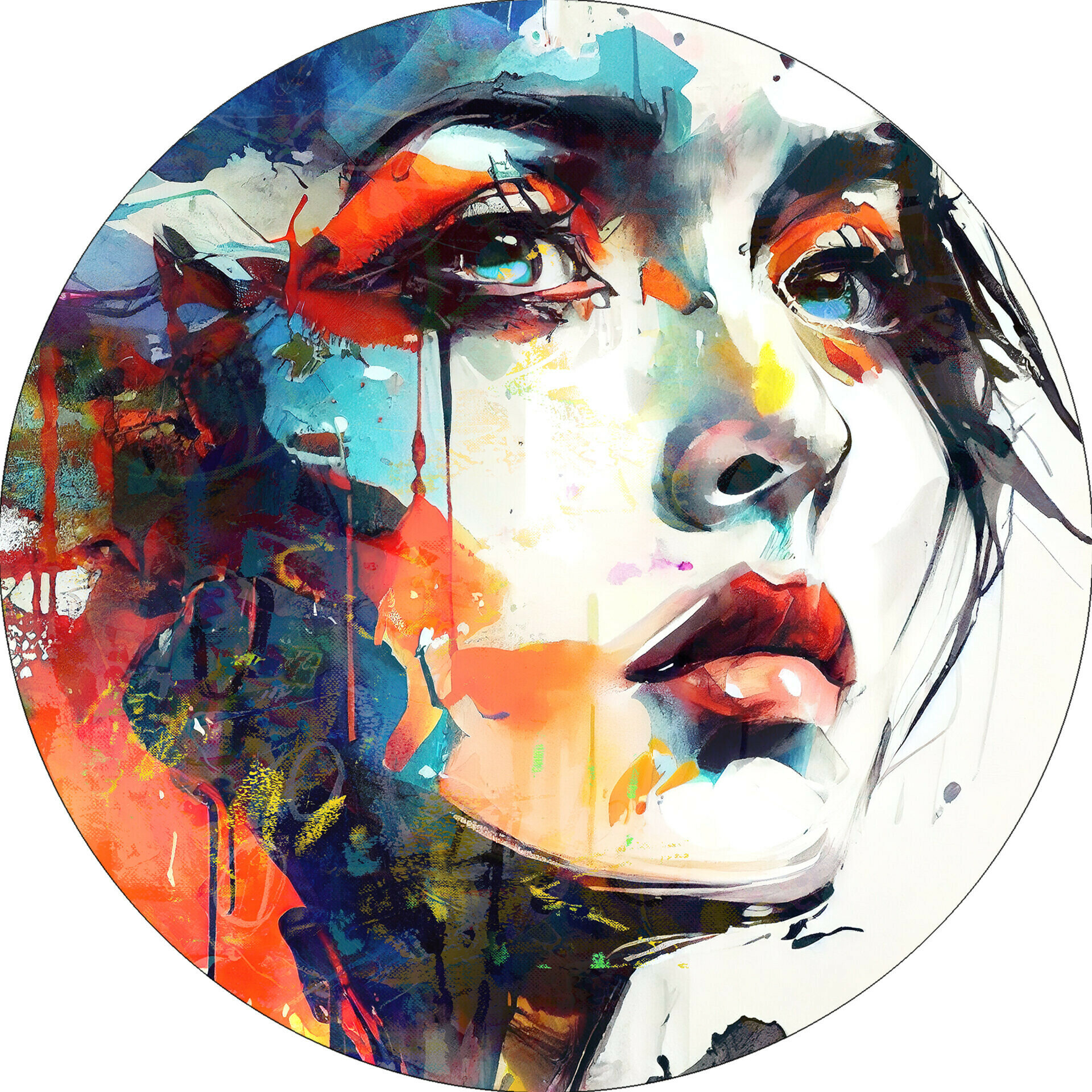 Alu-Art Classic, Colorful Woman Face