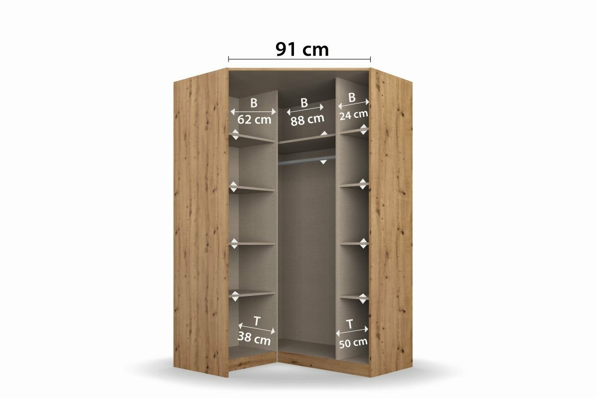 Drehtüren-Eckschrank, Celle