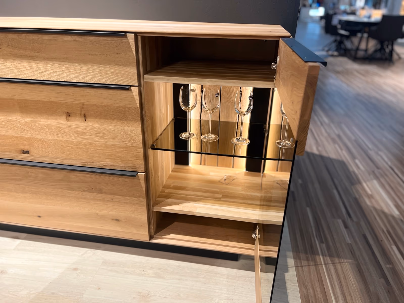 Sideboard Wildeiche massiv soft Sideboard Wildeiche massiv soft