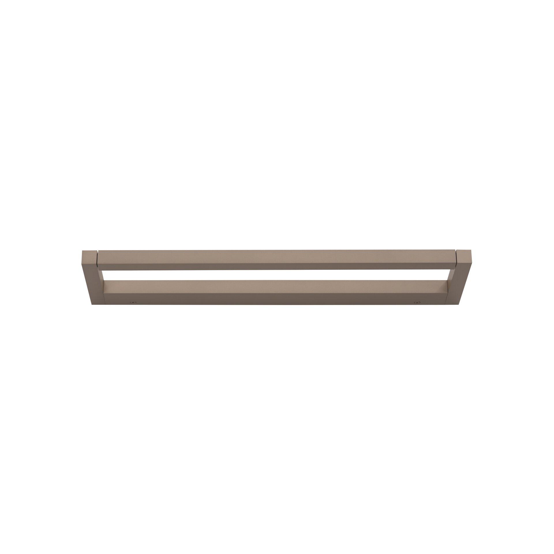 Wandleuchte Pure Puro mit horizontaler Ablage aus Metall, die eine klare, reduzierte Formgebung und eine mittig angebrachte Stange zur Dekoration zeigt.