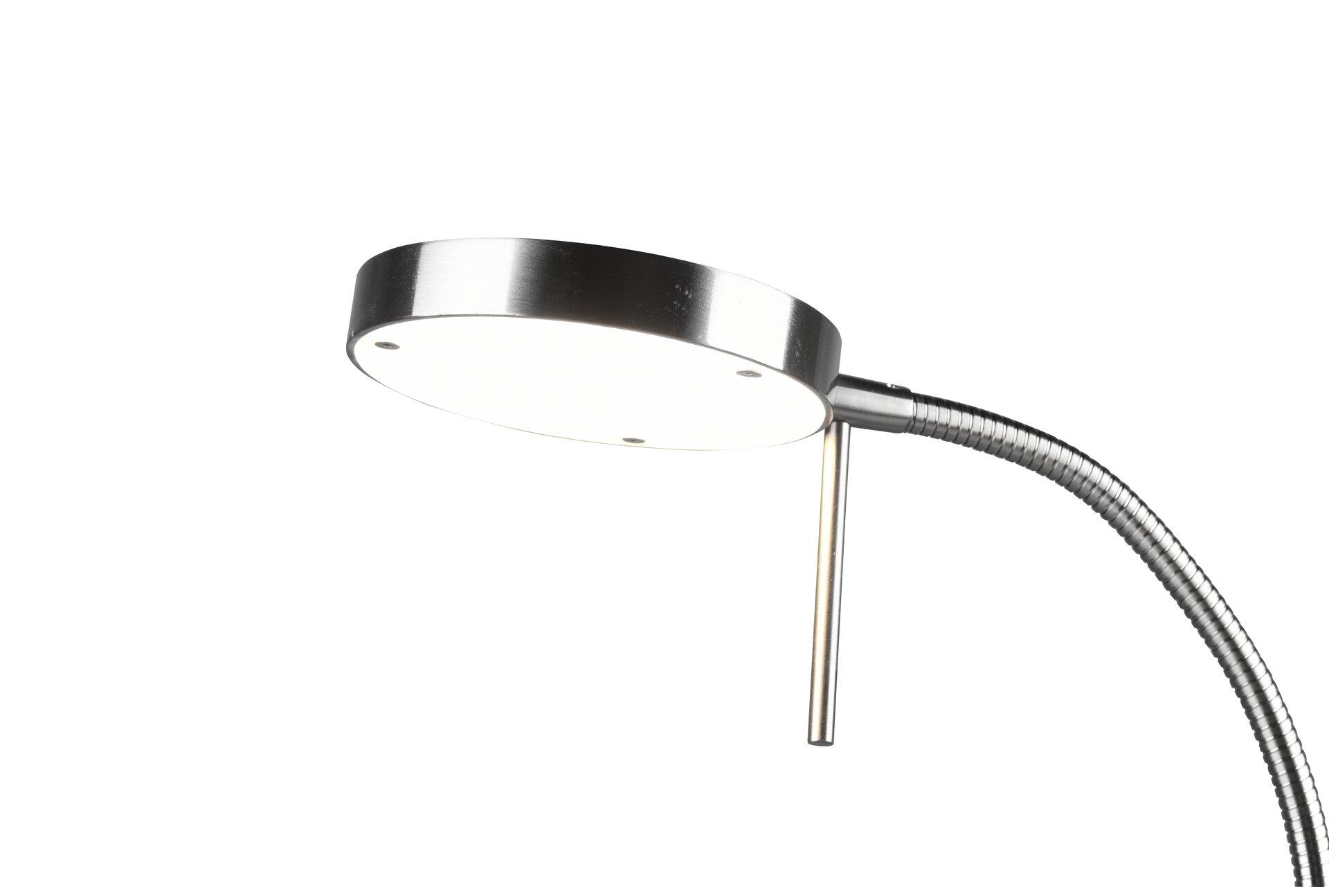 Tischleuchte Monza mit rundem Lampenkopf und flexiblem Arm für variable Ausrichtung.