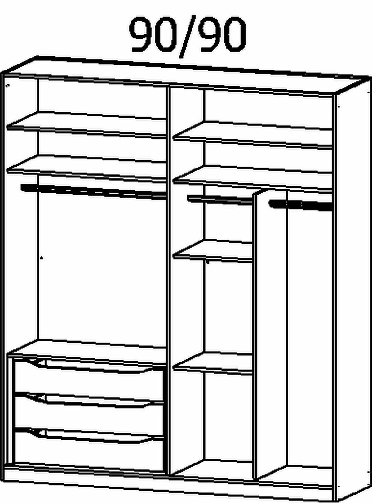 Drehtürenschrank, Alabama