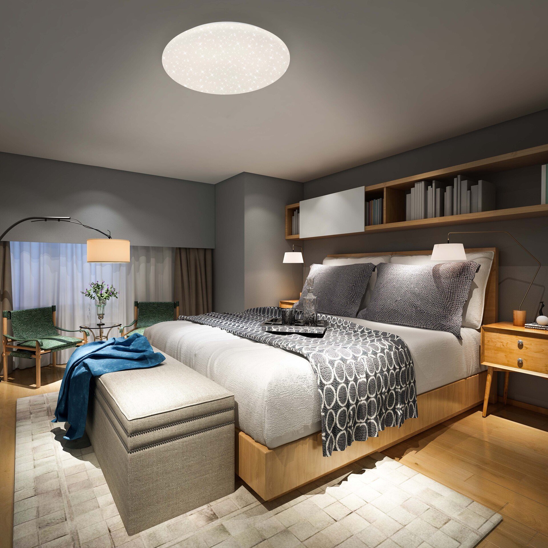 Wand- und Deckenleuchte, Verb