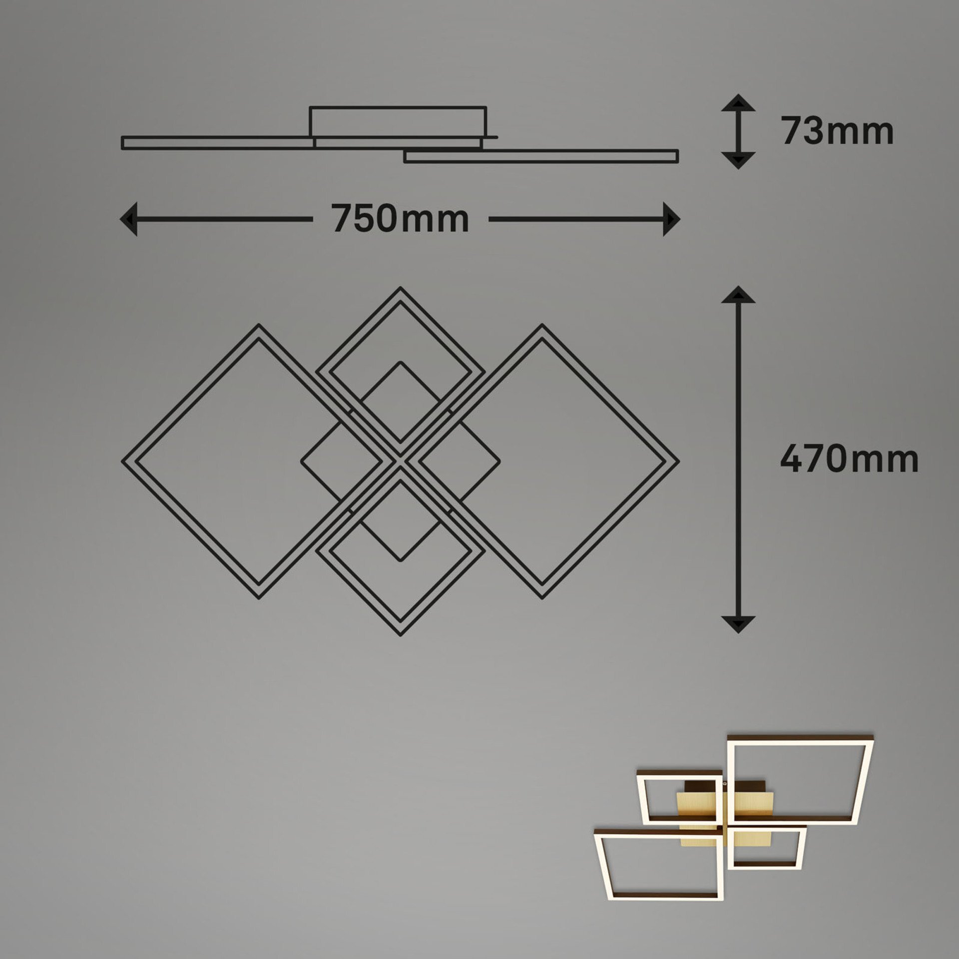 Deckenleuchte, Frame