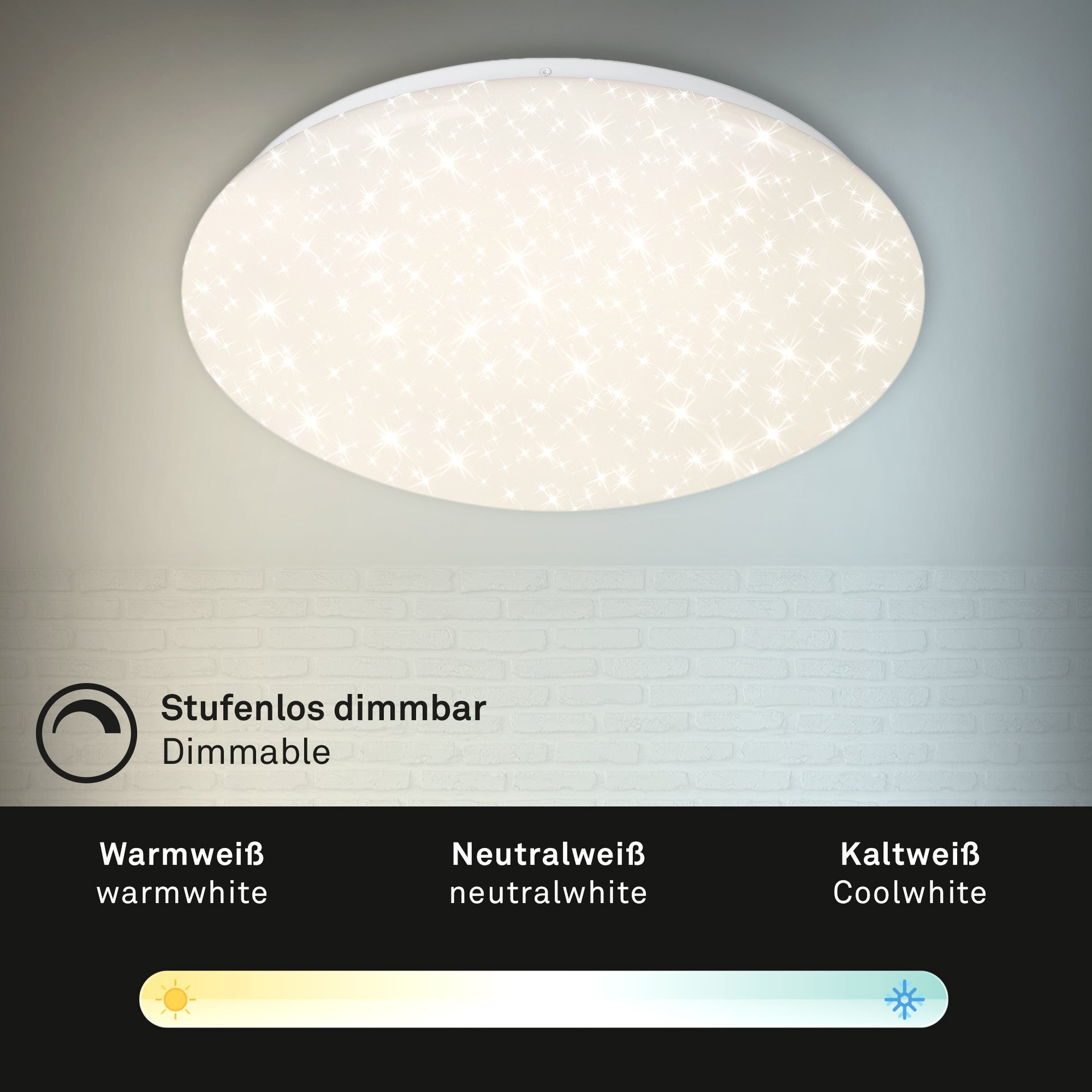 Wand- und Deckenleuchte, Verb