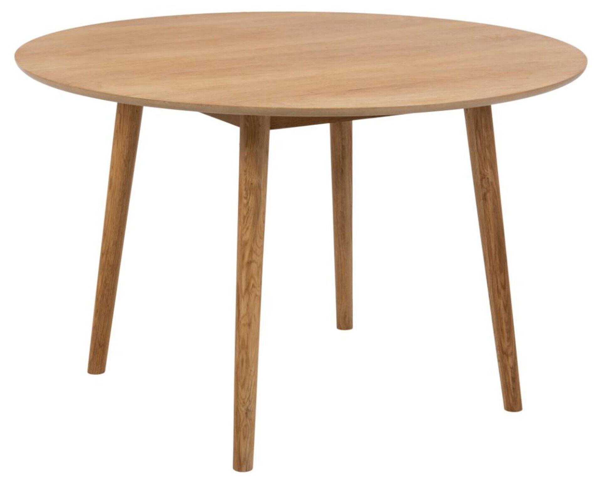 Unisex Braun Esstisch Actona Group "Nagano", Beige (Natur), B:120cm H:75cm T:120cm, Tische, Esstisch, Runder Esstisch, Geöltem Eichenfurnier, Eiche Beinen, Ø: 1... - Bild 2